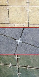 Opzioni per l'installazione di croci durante l'incollaggio di piastrelle