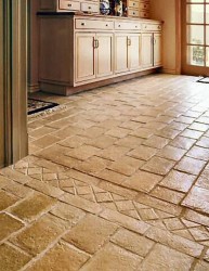 Kamienna podłoga w kuchni