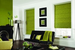 cortinas romanas verdes