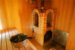 Stufa-sauna riscaldatore in mattoni