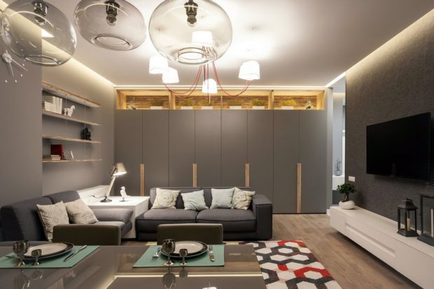 7 съвета за проектиране на голяма стая в апартамент + интериорни снимки