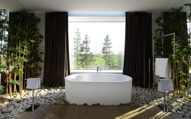 5 συμβουλές για το σχεδιασμό ενός μπάνιου με ένα παράθυρο + φωτογραφία