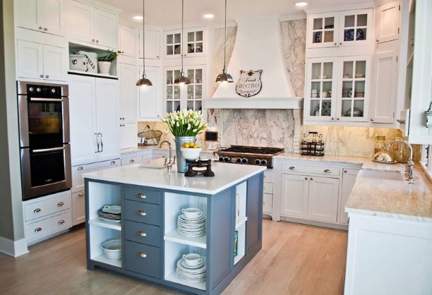 Virtuvės dizainas su sala: 11 patarimų + nuotraukos