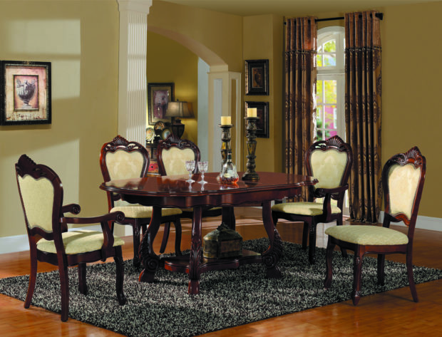 mobília de jantar em estilo italiano clássico