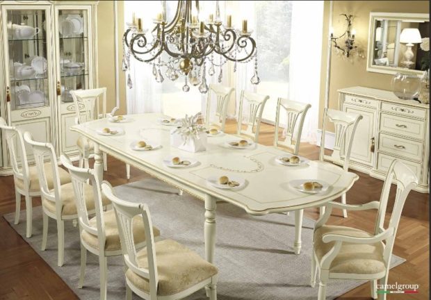 composição de móveis de jantar italiano
