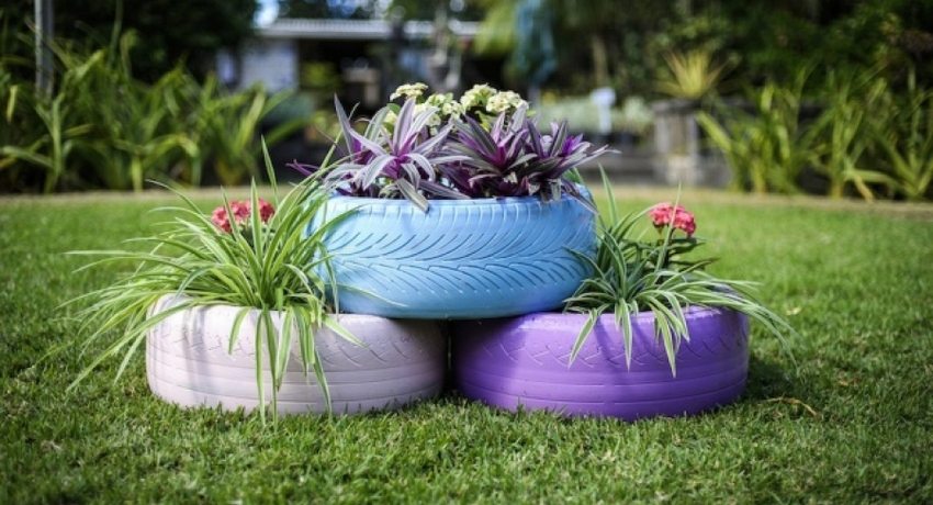 15 idéias para artesanato de pneus e pneus para o jardim, quintal e jardim