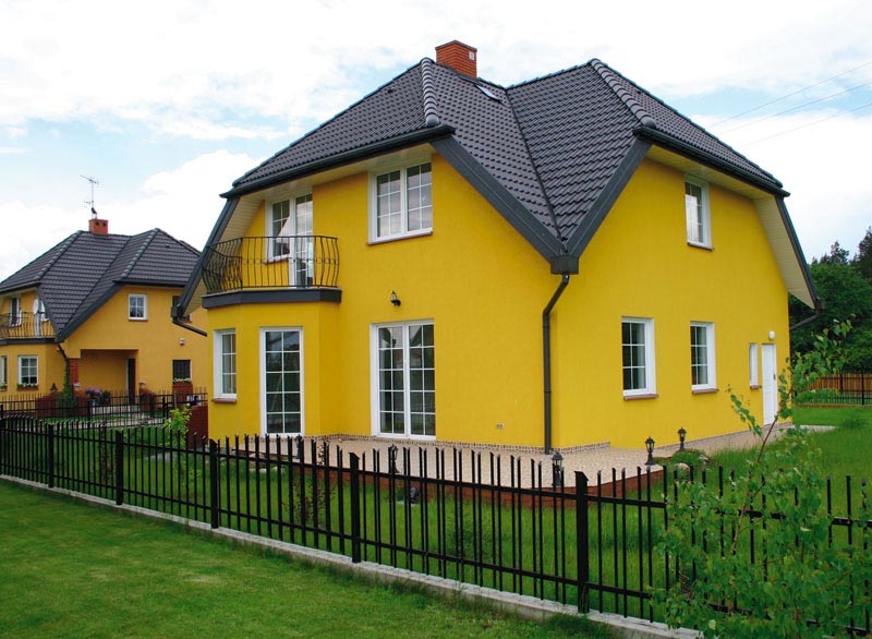 8 Tipps für die Auswahl der Farbe für die Fassade des Hauses: Typen, Farbe, Hersteller